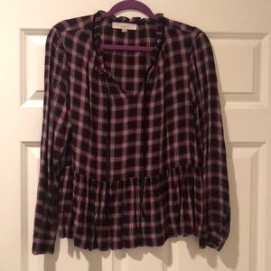 Plaid blouse